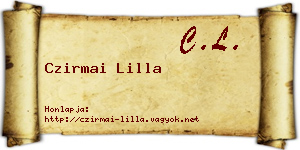 Czirmai Lilla névjegykártya