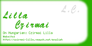lilla czirmai business card